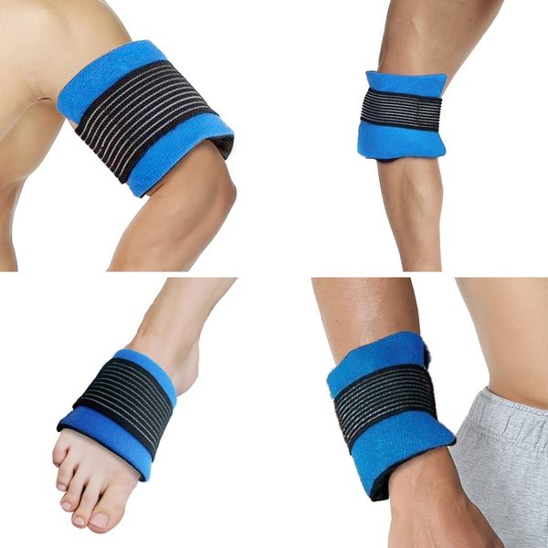 Reusable Ice Gel Pack for Injuries, Soft Cold Pack Ice Wrap Hot Cold Compress Alleviate Inflammation Joint Pain Muscle Soreness, Flexible & Adjustable for Shoulder Elbow Foot Ankle Knee Wrist Leg Neck