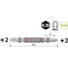 Vessel DC5P2065 40 V Compatible Problem Solving Bit No Shake Double Ended Bits +2 x 65 Set of 5