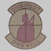 ONE SHOT ONE KILL MILITARY ARMY SNIPER DESERT TACTICAL HOOK MORALE PATCH