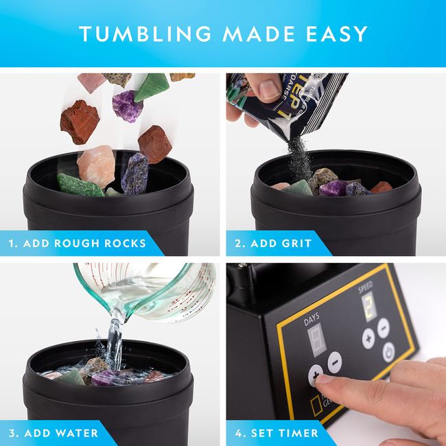 National Geographic Rock Tumbler-Create Polished Gemstones 