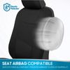 Solid Black PolyPro Seat Covers Full Front Rear Set-Sedan Van Truck SUV