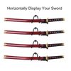 LEVOSHUA 4 Pack Small Adjustable Sword Wall Mount Display Rack Stand Holder Hook Hanger for Sword, Dagger, Axe, Keyblade Vertical or Horizontal Display