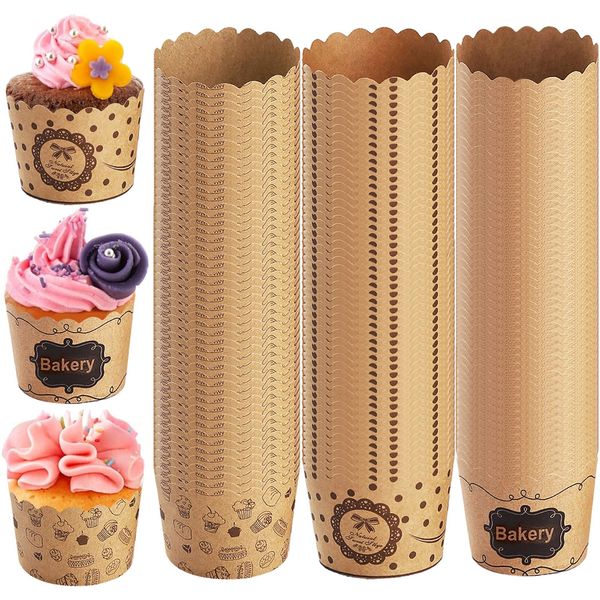 Saijer Muffinförmchen Papier, 150 Stück Cupcake Förmchen Mini Muffins Papierförmchen Cupcake Pralinenförmchen Papier Muffinförmchen Eisbecher Pappe Muffin Förmchen Klein für Desserts Hochzeits