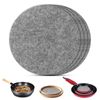 Flintronic 4PCS Round Felt Pot Protector, 19.1CM, Gray