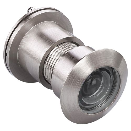 TOGU TG3828YG-SN Solid Brass UL Listed 220-degree Door Viewer Peephole with Heavy Duty Privacy Cover for 1-3/5" to 2-1/6" Doors, Satin Nickel Finish