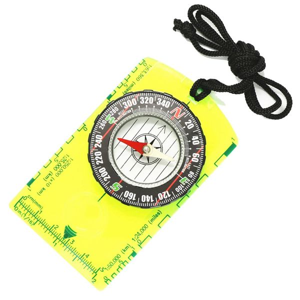 ORIGINCOM Scale Scale Compass Base Blade Compass for Climbing Map Orienteering Hiking Loupe Ruler Map Compass Small Lightweight CPDC361