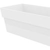 Bloem Recycled Plastic Finley Deck Rail Rectangle Planter, Casper White, 24"
