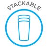 Libbey Stack It Medium Glass Storage Containers with Lids, Set of 4