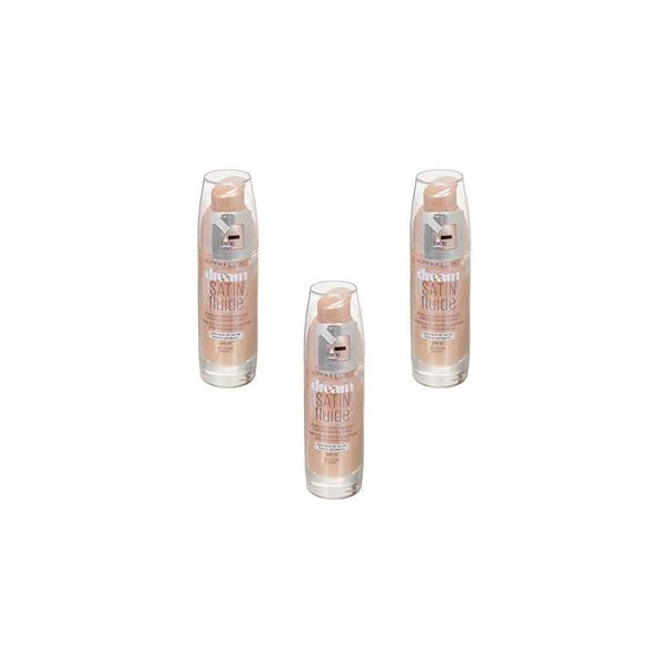 Maybelline New York Grundierung Dream Satin Liquid 10 ivory, 3er Pack (3 x 30ml)