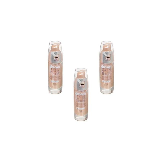 Maybelline New York Grundierung Dream Satin Liquid 10 ivory, 3er Pack (3 x 30ml)