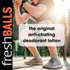 Fresh BALLS Lotion (2 Pack) Anti-Chafing Men's Soothing Cream to Powder Ball Deodorant and Hygiene for Groin Area, 3.4 fl oz