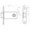 Latch Mortice Lock Mortice Lock Door Lock Pin 50 mm