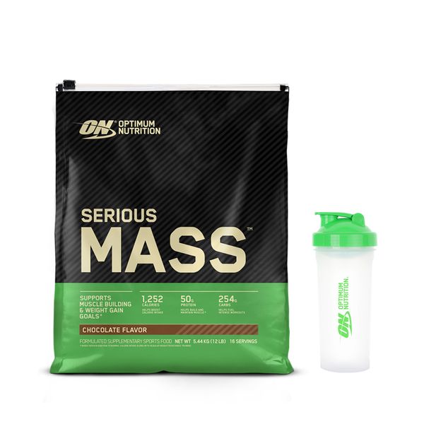 [+Shaker] Serious Mass 5.44kg Choco / Gainer Bulkup Supplement Optimum Nutrition Weight Gaining Supplement