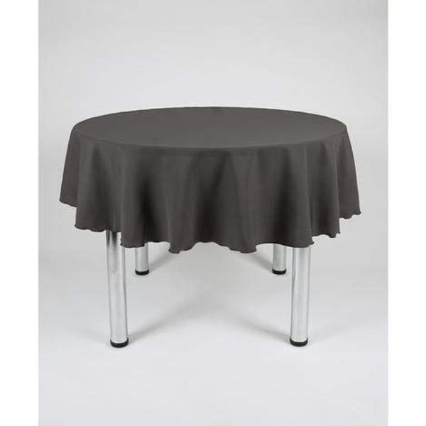 Hope Textiles Dark Grey 36" Diameter (91cm) Small Round Fabric TABLECLOTH/TABLE CLOTH (Polyester, not cotton)