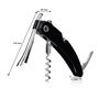 Vacu Vin Single Pull Corkscrew with Foil Cutter and Bottle Opener - Black 15cm