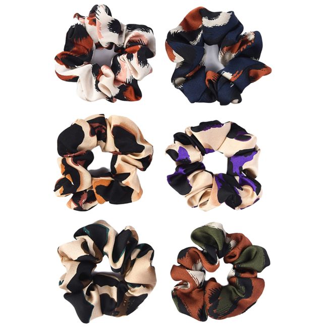 Ypkia Leopardenmuster Scrunchies Groß Haargummi Damen Weich Stoff Haar Gummibänder Retro Pferdeschwanz Haarband Set Elastischer Bunte Haarschmuck Für Frauen Mädchen