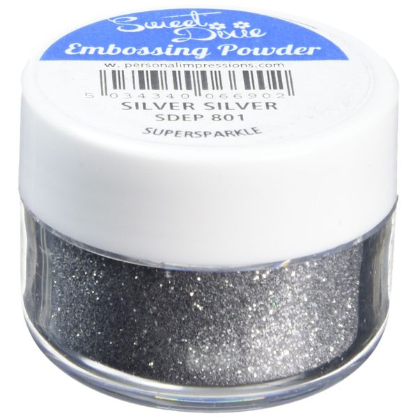 Sweet Dixie SDEP 801 Embossing Powder, Synthetic Material, Silver Supersparkle, 4 x 4 x 3 cm