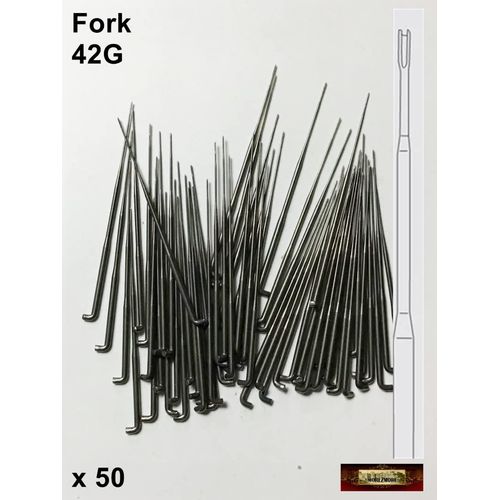 M00862x50 MOREZMORE 50pc Rooting Needle 42G Extra FINE Fork for Reborns Hair Rooting BNF