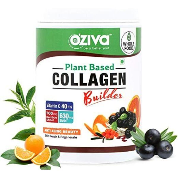 OZiva Plant Based Collagen Builder for Anti-Aging Beauty, Skin Repair & Regenera