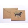 Dachshund Blue Heart Stationery Note Card Set