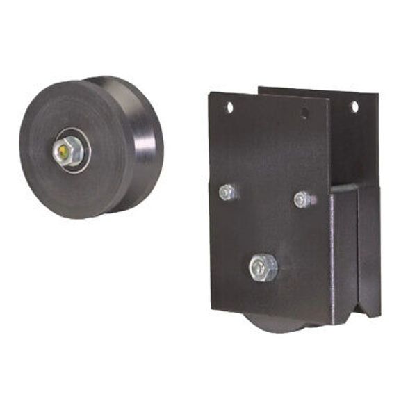 Doorking 1201-117 4" Steel V Groove Wheel Sliding Gate Caster Track w/ Enclosure