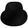 Hawkins Hats Classic Plain Black Trilby hat (58cm)