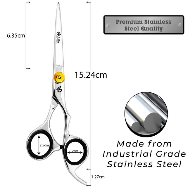 6 Stainless Steel Professional Hair Scissors