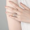 VIKI LYNN 925 Sterling Silver Multilayer Intertwined Cross Ring Cocktail Party Statement Ring for Women, Cubic Zirconia 925 Sterling Silver with 18K White Gold Plated Cubic Zirconia, Cubic Zirconia
