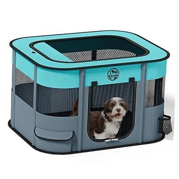 Dog Playpen, Puppy Play Pen Indoors Pet Playpens Outdoor Small Dogs Portable M