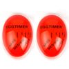 Colour Changing Egg Timer, Bidear 2 Pack Heat Sensitive Egg Timer in Boil Water for Kitchen,Orange,5.5 x 4.5 x 3 cm