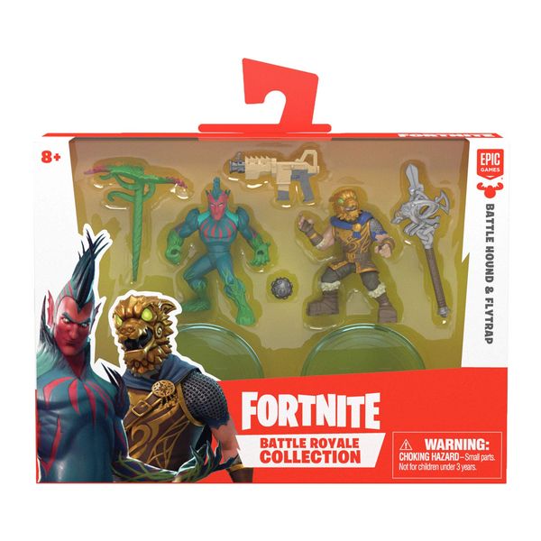 FORTNITE Battle Royale Collection: Battlehound & Flytrap - 2 Pack of Action Figures, Multicolor, 2 inch, 63538