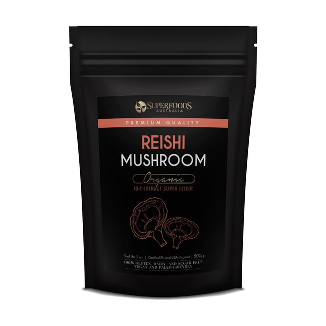 Organic Reishi Mushroom 10:1 Extract Powder 500g (Ganoderma lucidum)