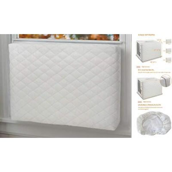 Indoor Air Conditioner Cover Double Insulation, Small Beige 21 x 15 x 3.5 Cream