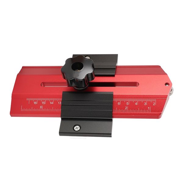 Thin Rip Table Saw Jig, Thin Rip Jig Time Saving Compact Strong Stainless Steel Precise Thin Rip for Band Saw (Red)