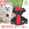 No Pull Pet Dog Harness Reflective Strips Adjustable Control w/Padded Handle Red