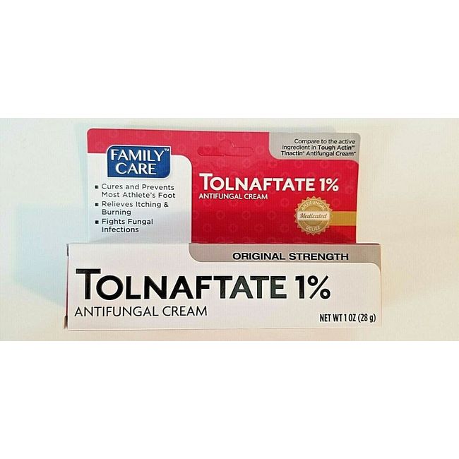 Tolnaftate Anti-Fugal Cream 1% 1 Oz Tubes. Family Care