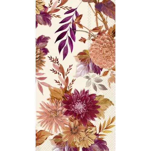 IHR Ideal Home Range Dinner Napkins Disposable 3-Ply Paper Hand Towels, 8.5" x 4.5", Darla (Cream), 16-Count