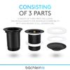 Bächlein Universal Drain Set Without Overflow (Matt Black) - Brass Drain Valve Drain Set - Installation with Instructions