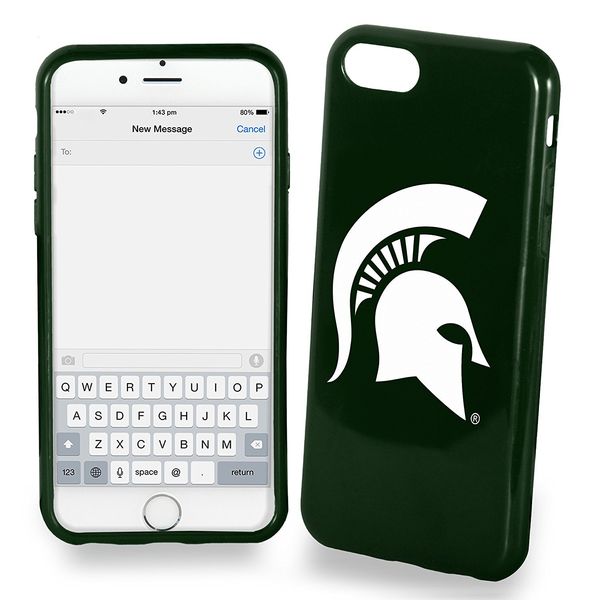 FOCO NCAA Michigan St. Spartans Soft Case for iPhone 8 Plus, 7 Plus (5.5")