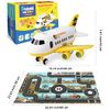 Dwi Dowellin Construction Toy Airplane Set/Play Mat,Excavator,Bulldozer,Mixer,Dumper Truck,Forklift,Crane,Alloy Metal Car Toys for 3 4 5 6 Years Old Toddlers Kids Boys & Girls(Large)