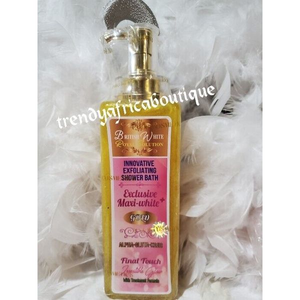 Britishwhite innovatives  exfoliating SHOWER gel plus. Maxitone GOLD 900mlx1