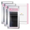 VERA LASH 3 Boxes, MIX Type Eyelash Extensions Synthetic Mink Tray, 16 Rows, Light and Long Lasting False Eyelashes, Matsueku J, B, C, CC, D, DD, L, L+ Curl/MIX Type (J-0.25-Mix (0.25-Mix (0.3 - 0.6 inches (7 - 15 mm))
