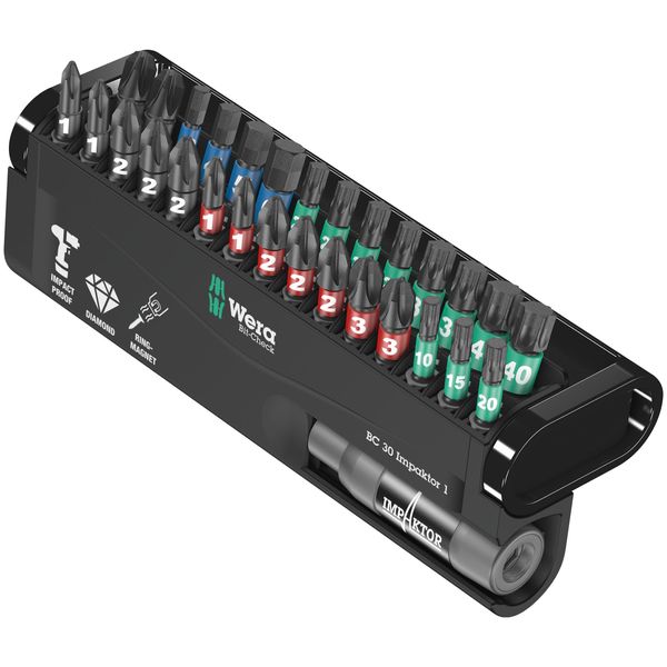 Wera 57690 Impaktor Assorted Bit Set, 30 Pieces