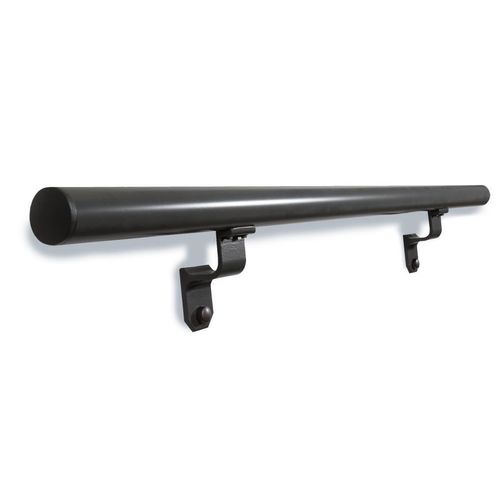 1.9" Round x 3 ft. Bronze Aluminum ADA Handrail Kit - Includes 2 wall brackets