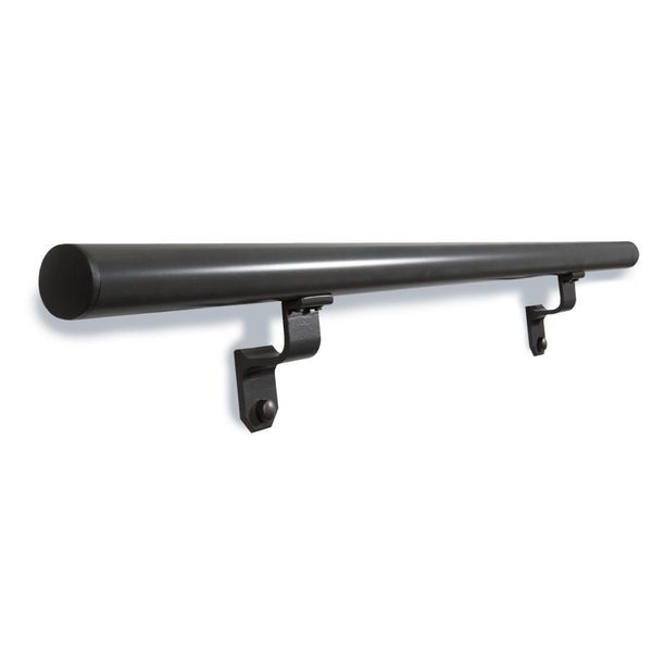 1.9" Round x 3 ft. Bronze Aluminum ADA Handrail Kit - Includes 2 wall brackets