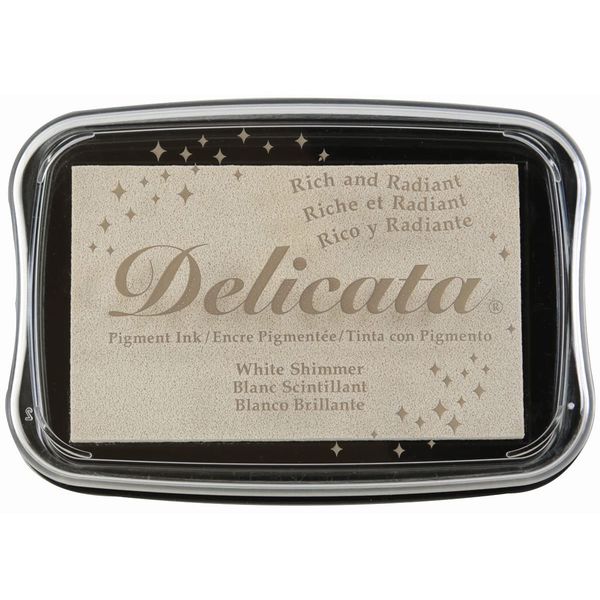 Tsukineko Delicata White Shimmer Metallic Pigment Inkpad