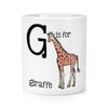 Letter G Is For Giraffe Makeup Brush Pencil Pot