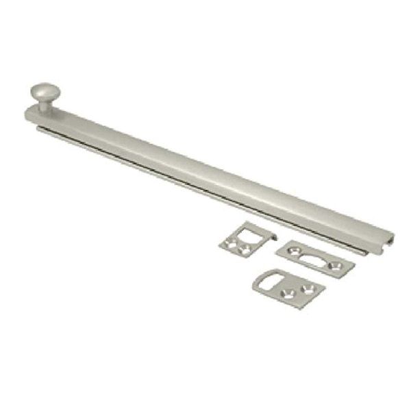 Deltana 8SBCS15 Hd Concealed Screw Solid Brass 8-Inch Surface Bolt, Satin Nickel