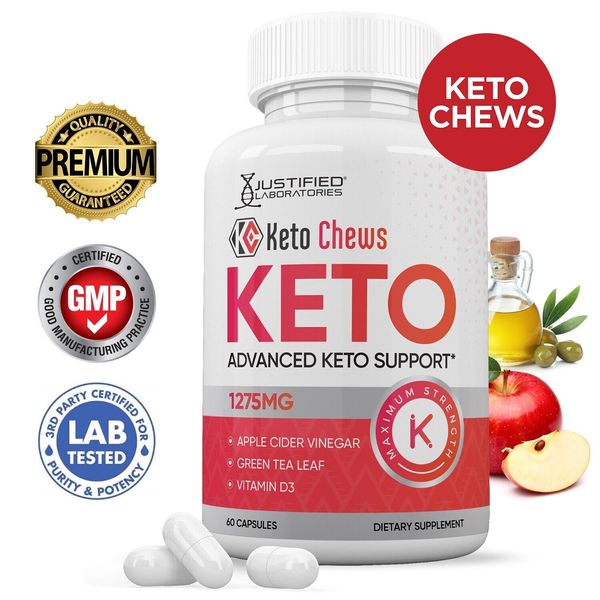 Keto Chews Keto ACV Pills 1275 MG Stronger Than Gummies Keto Support 1 Bottle