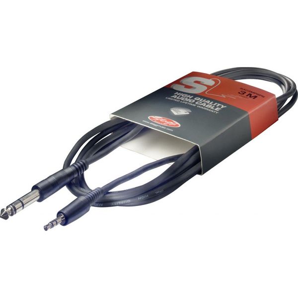 Stagg 10ft. Deluxe Audio Cable - Mini Phone Plug / Stereo Phone Plug